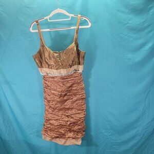 Nicole Miller Collection Metallic Ruched Cocktail Dress Size 12